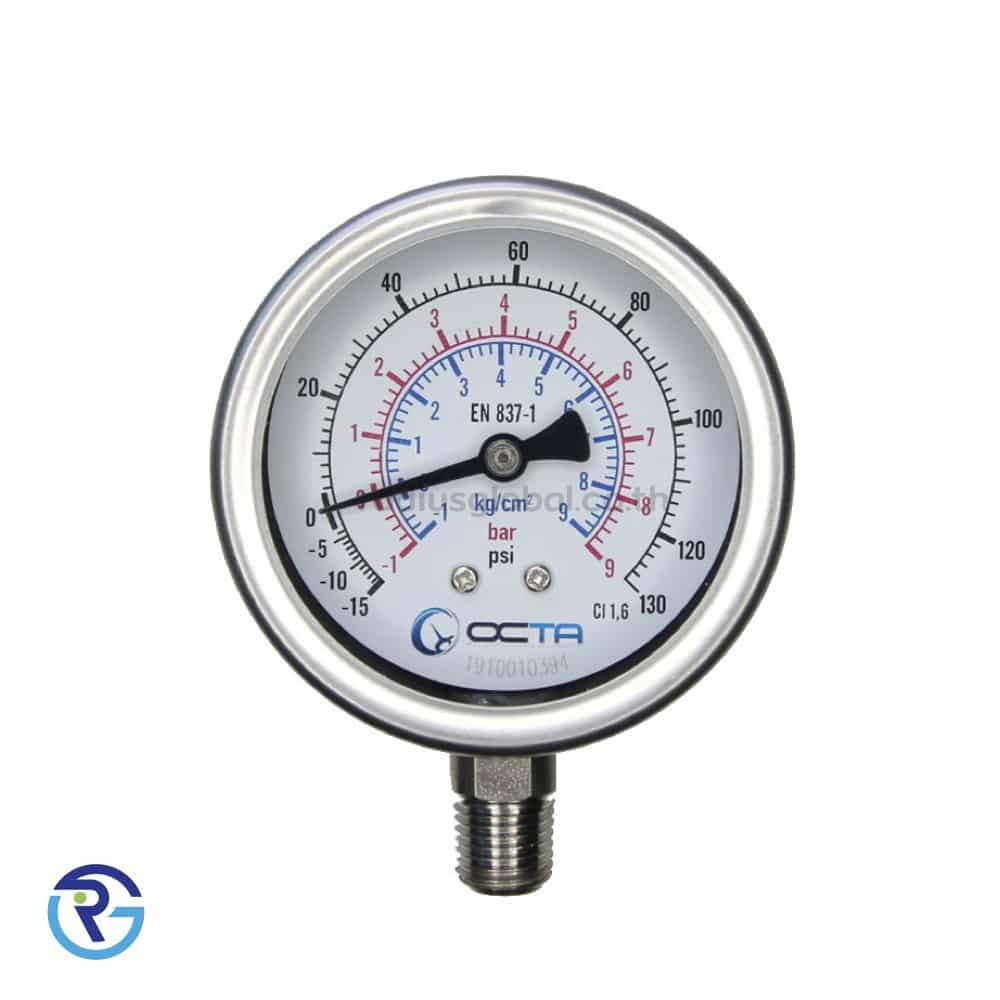 เกจวัดแรงดัน Pressure Gauge ยี่ห้อ OCTA รุ่น GS63