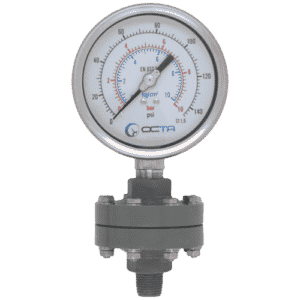 pressure gauge diaphragm seals octa uPVC GS100 front 1
